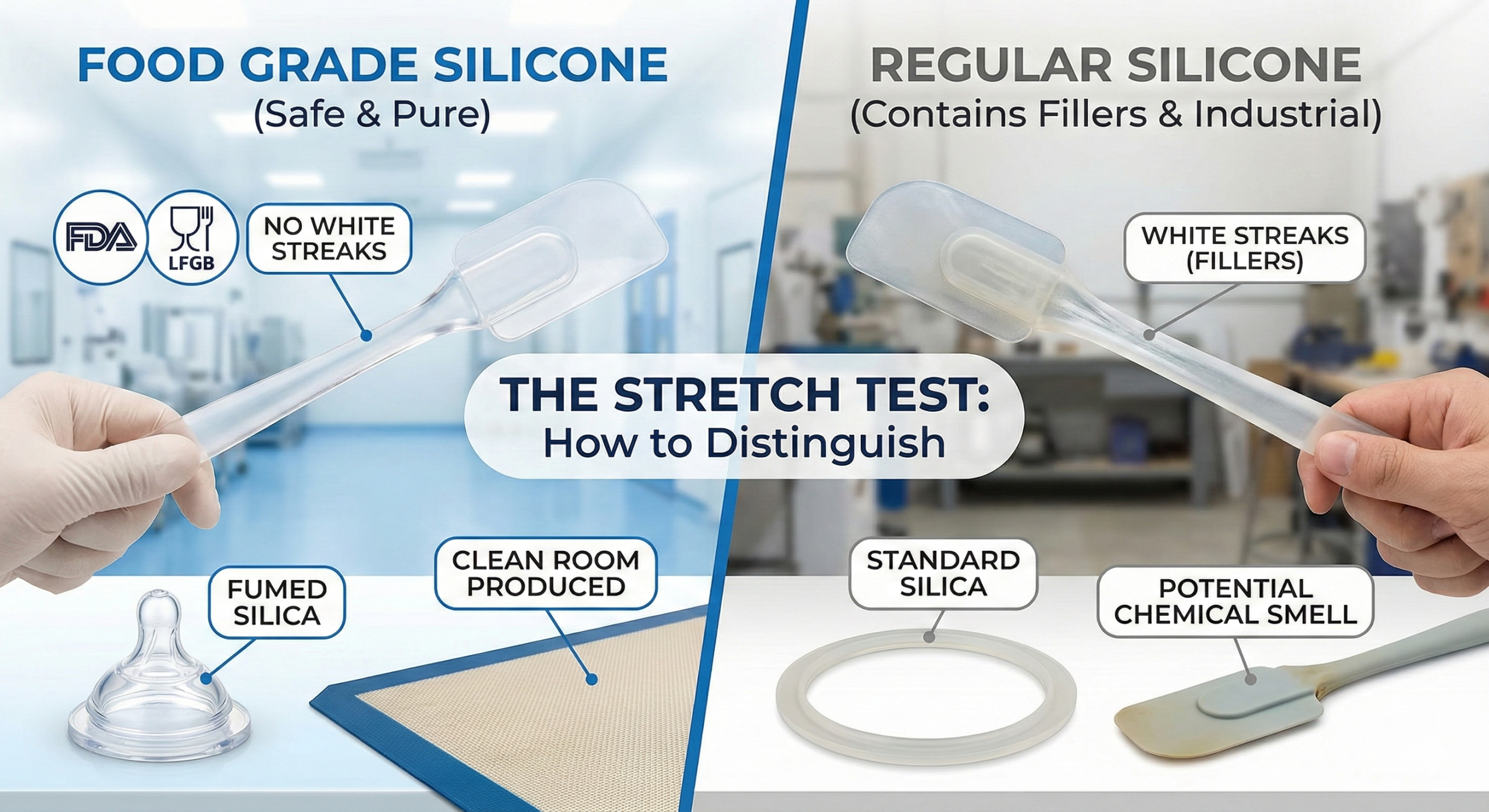How to Identify True Food Grade Silicone Using the Stretch Test