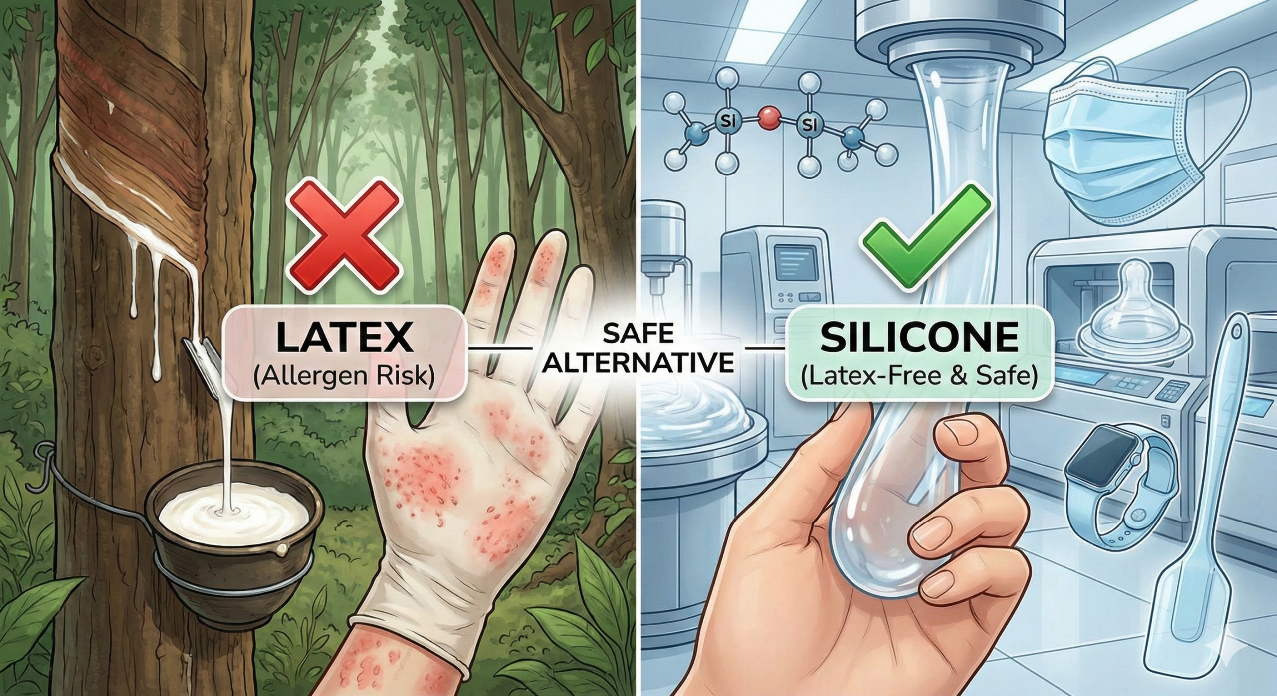 How to Identify High-Quality Latex-Free Silicone Using the Pinch Test