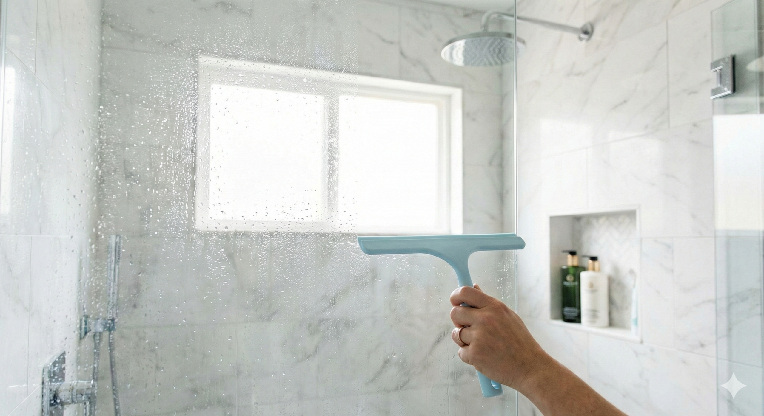 How to Prevent Hard Water Stains Using a Silicone Squeegee for Shower