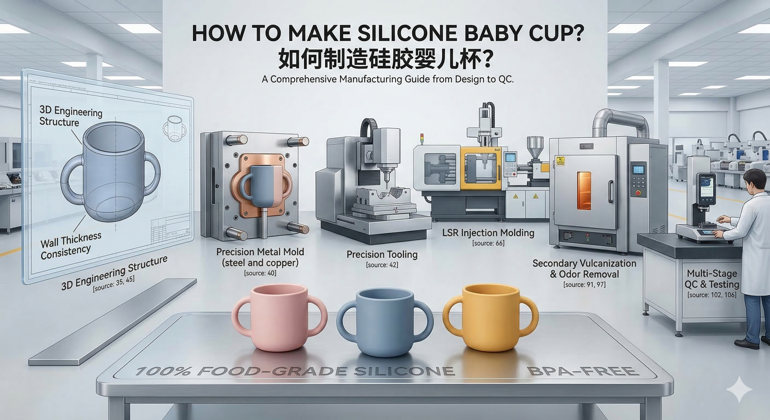 How to make silicone baby cup?