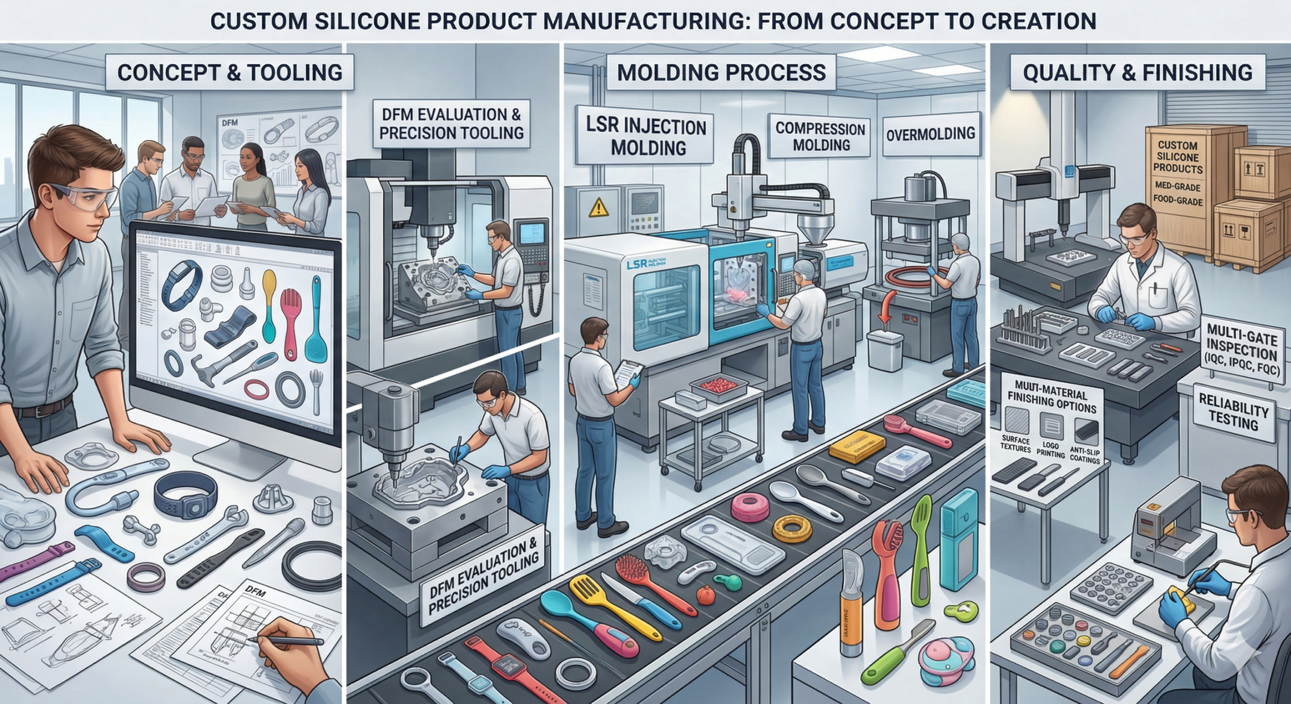How to Choose the Right Material for Custom Silicone Products？