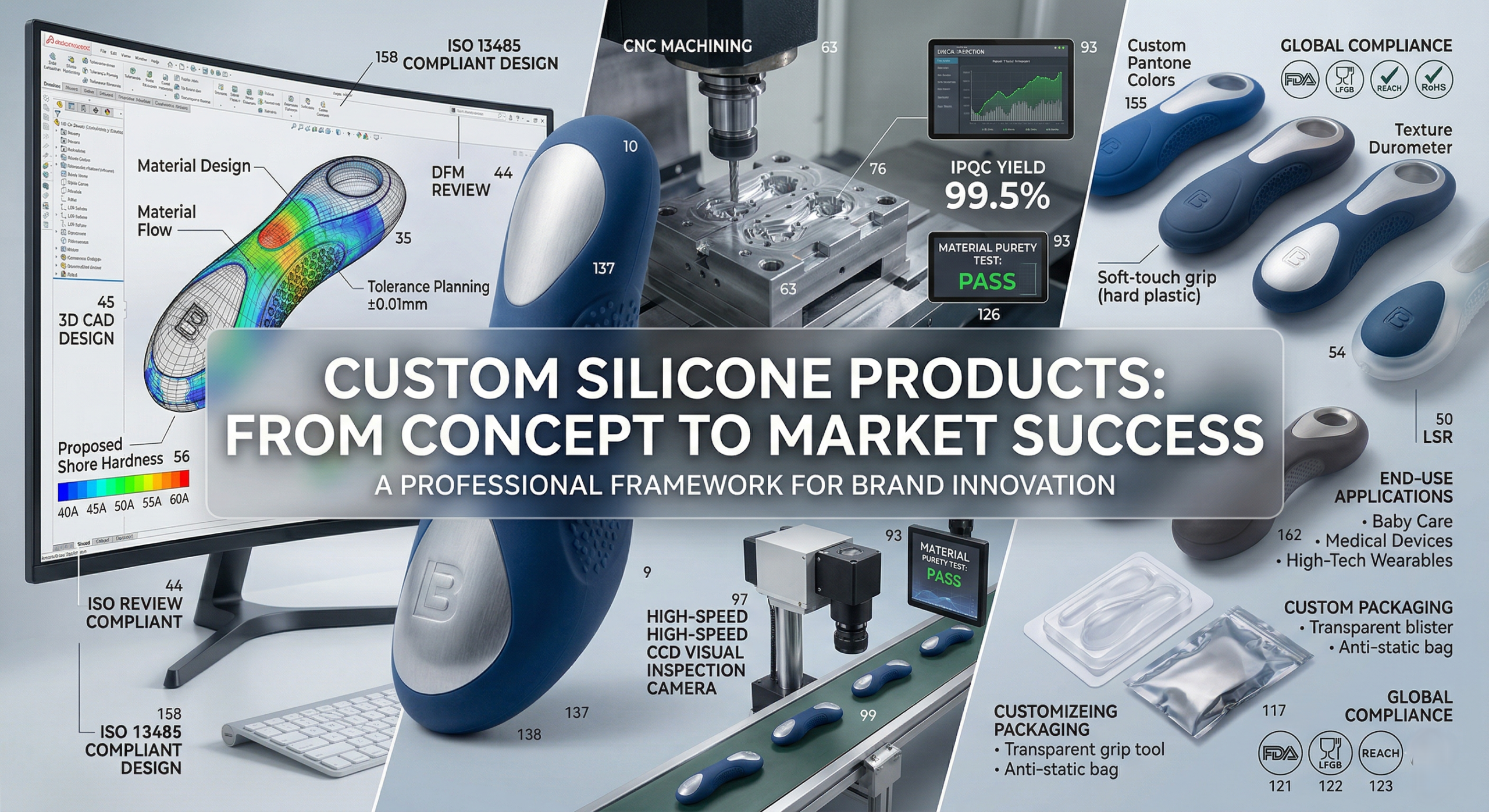 How to Design and Manufacture Custom Silicone Products？