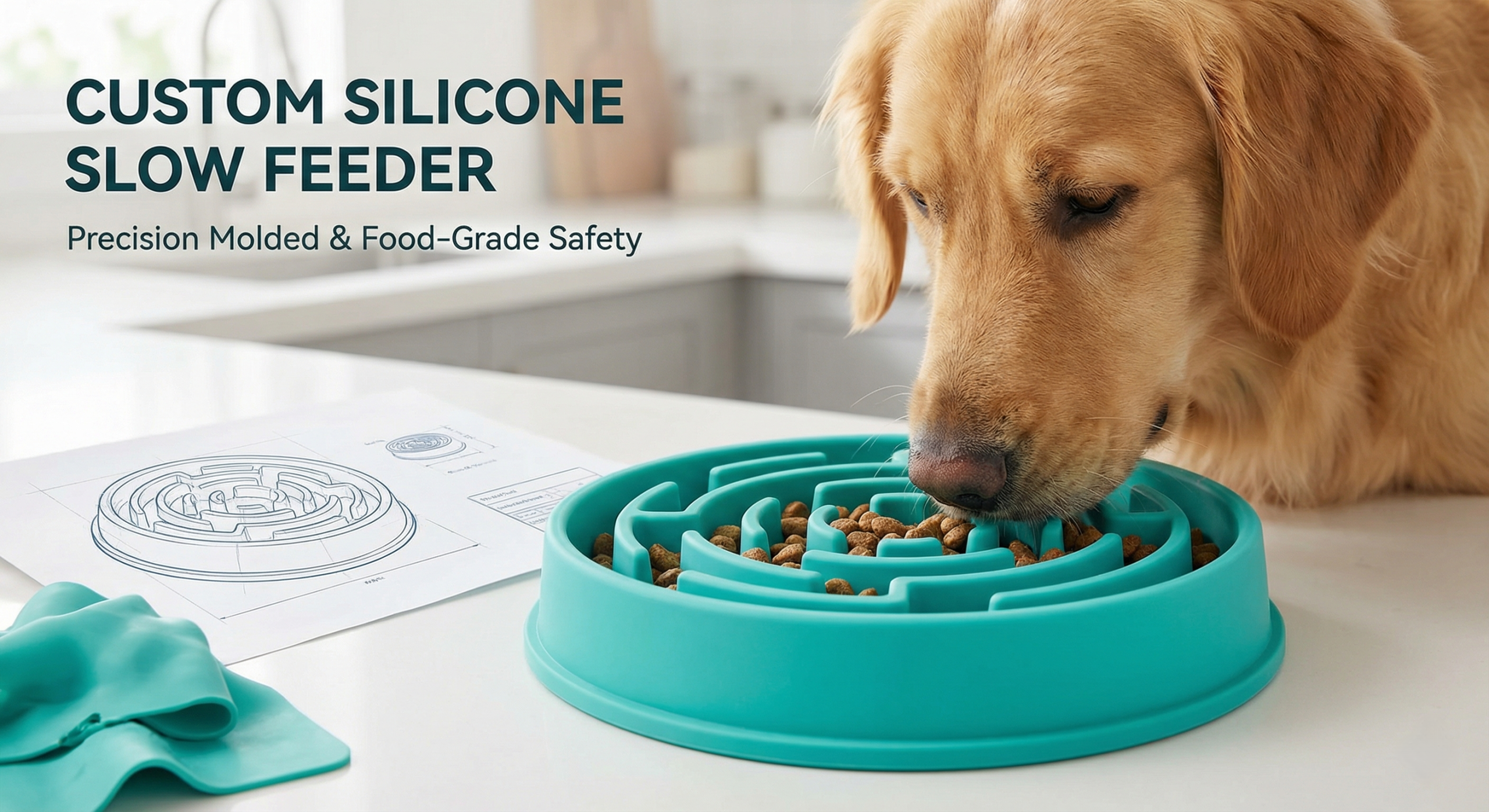 How to Design a Safe Custom Silicone Slow Feeder for Pets？
