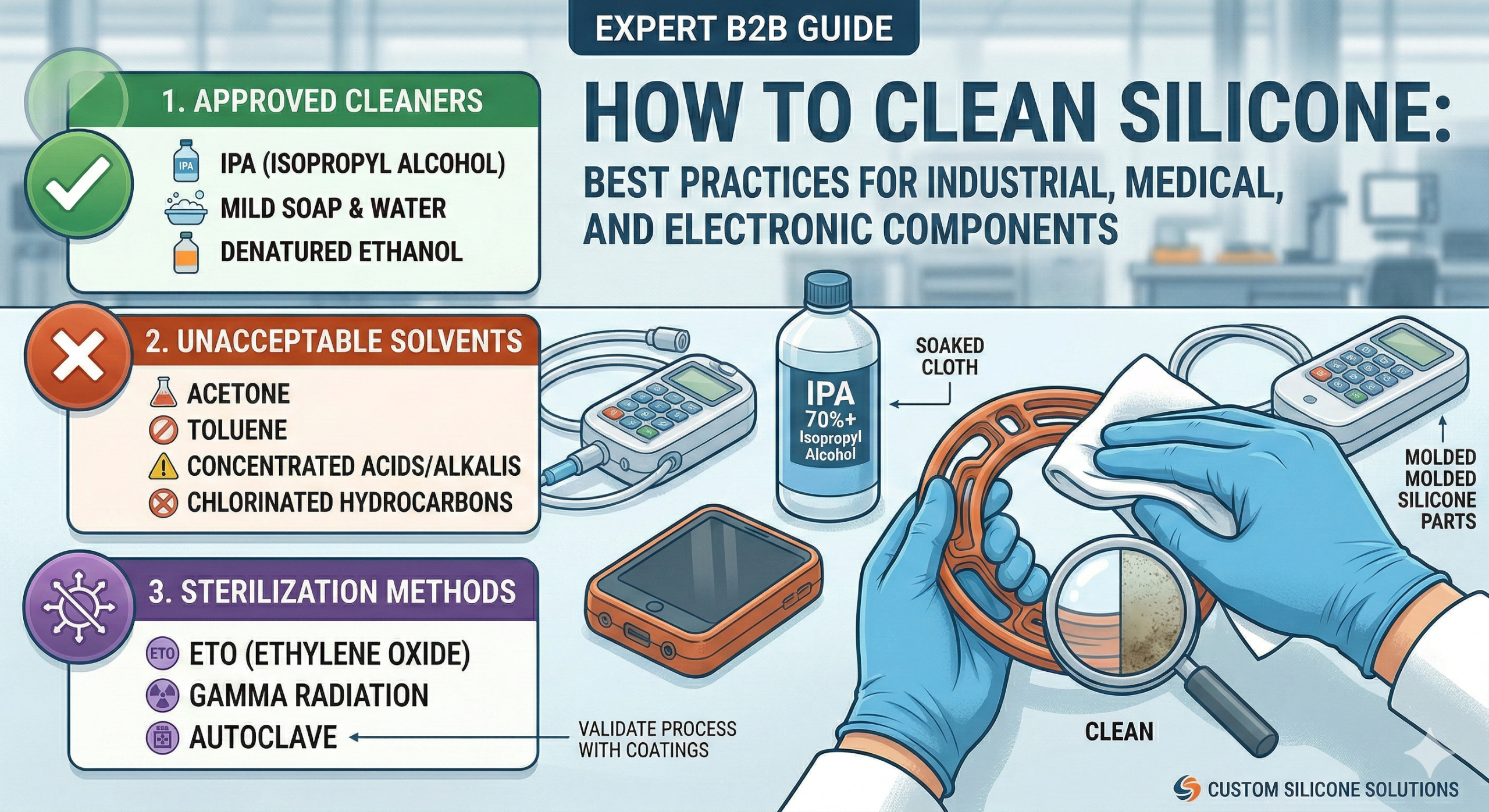 How to Clean Silicone Rubber for B2B Industrial Use？