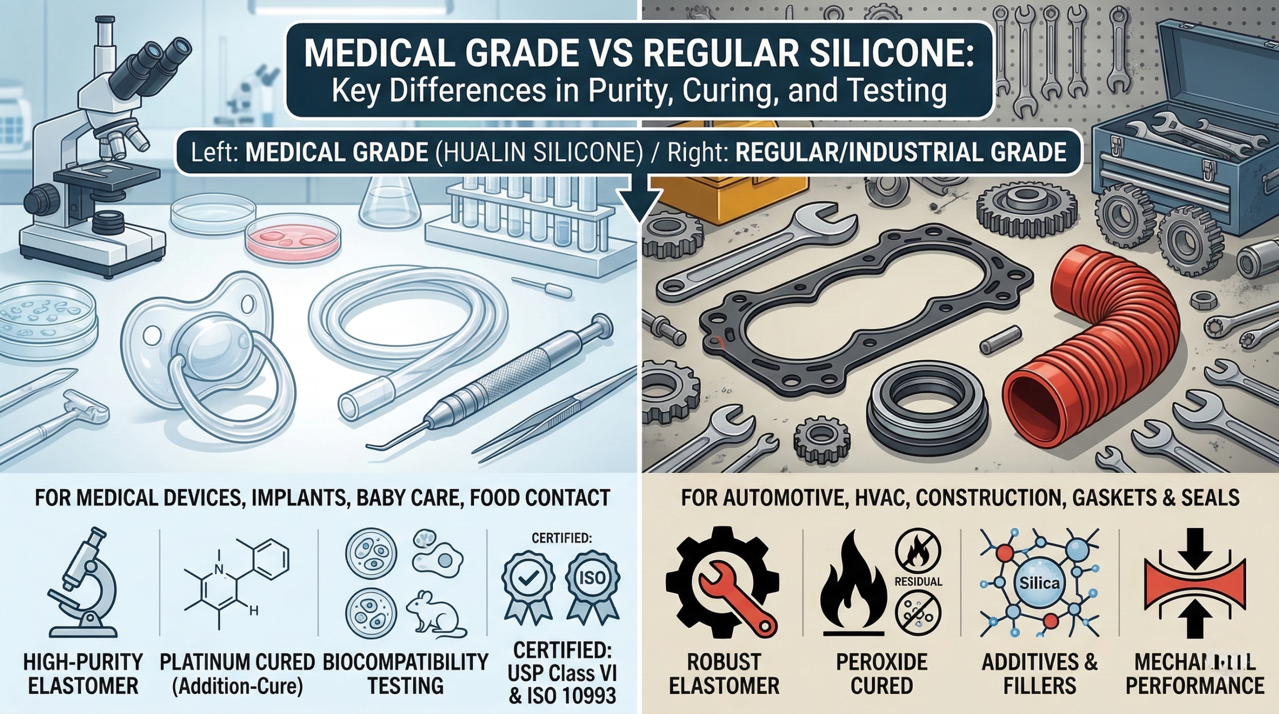 How to Know When to Upgrade: Medical Grade vs Regular Silicone？
