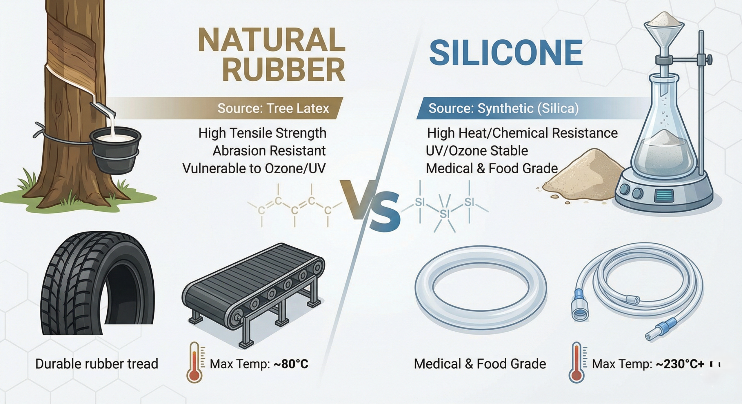 How to Compare Silicone vs Rubber Costs for Manufacturing？