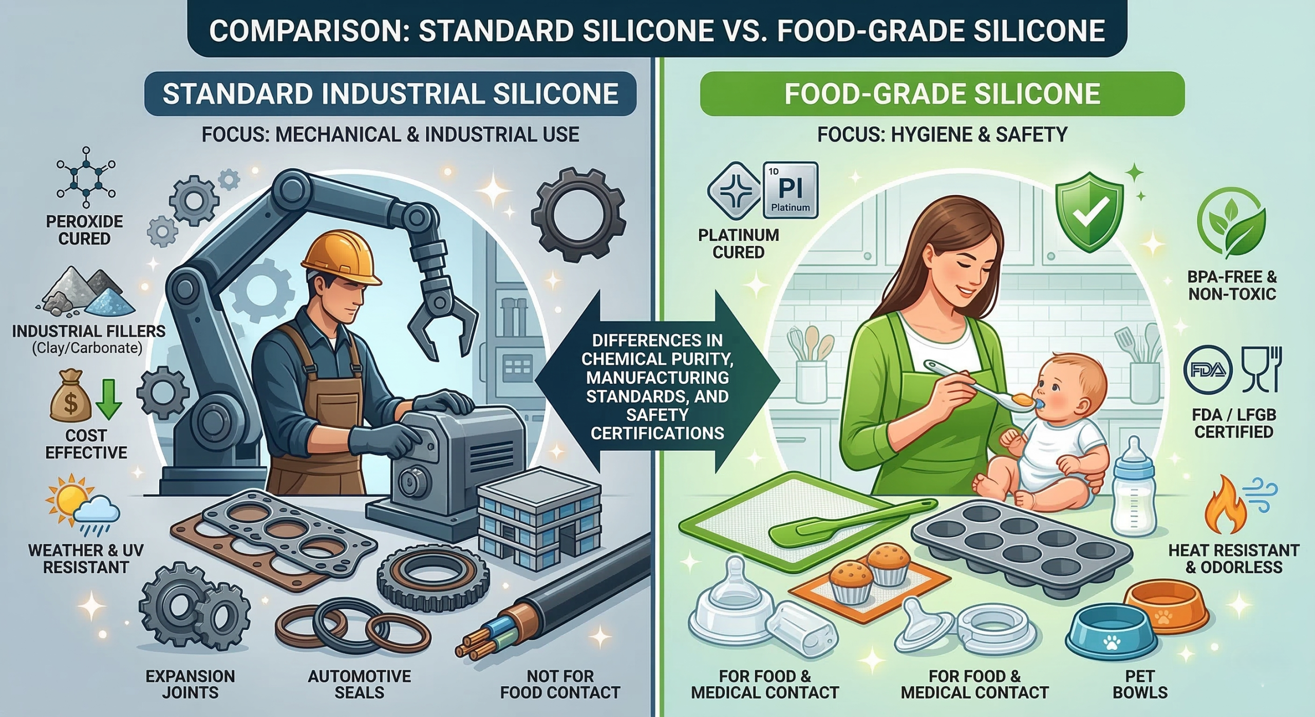 How to Choose Food Grade Silicone for Consumer Products？