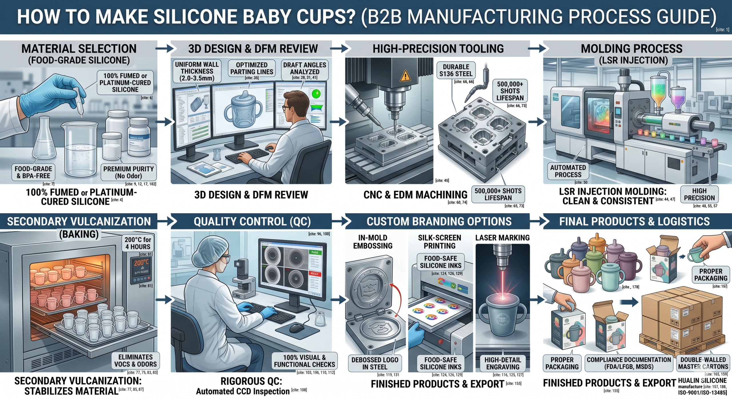 How to Manufacture a Safe Silicone Baby Cup: B2B Guide？
