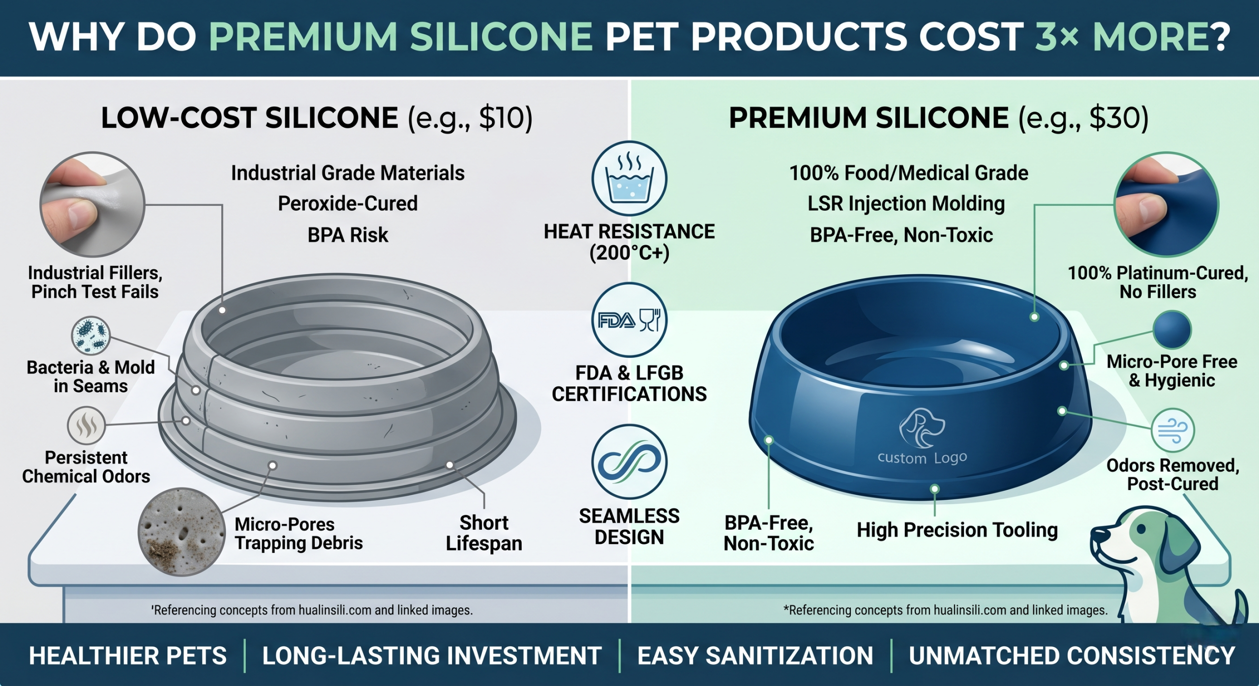 How to Identify Truly Premium Silicone Pet Products？