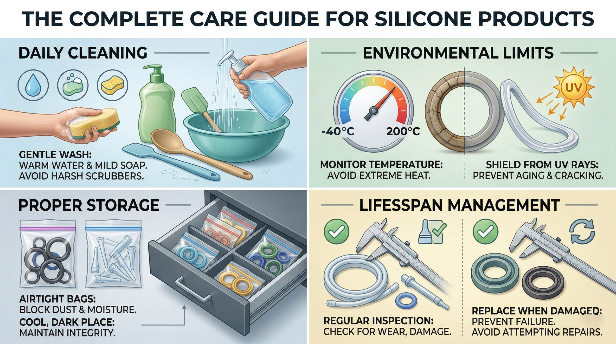 How to Clean and Maintain Your Silicone Products？
