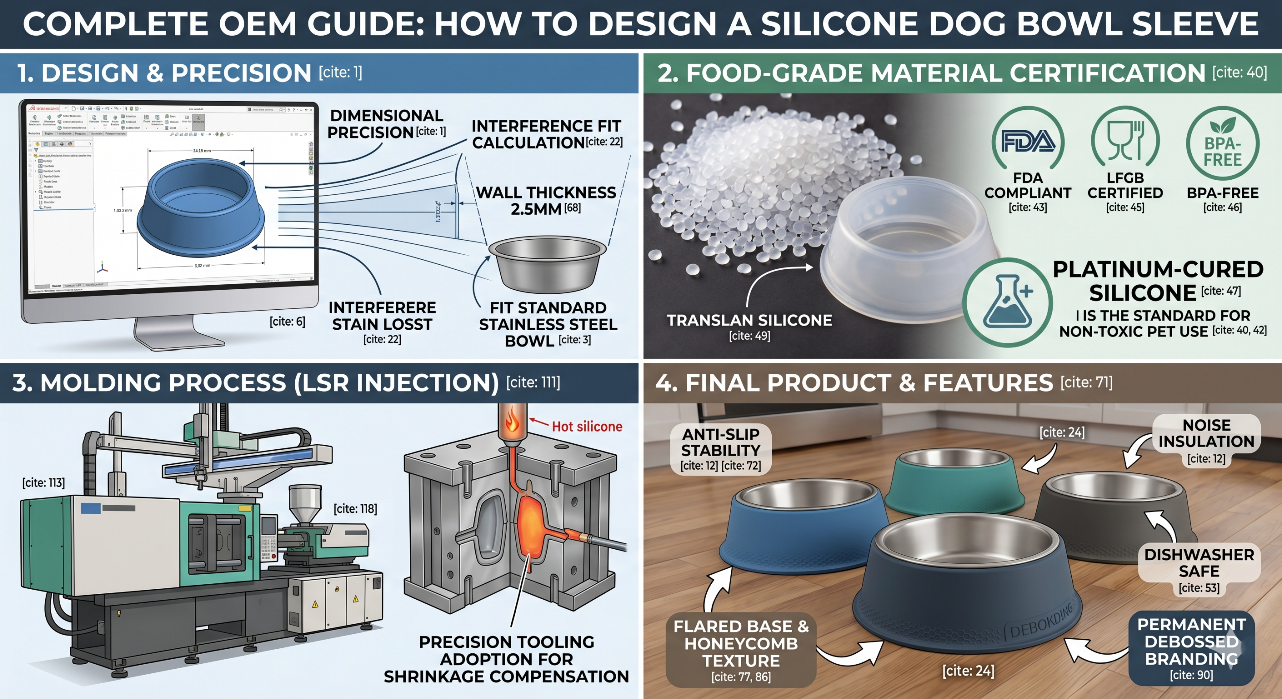 How to Manufacture a Premium Silicone Dog Bowl Sleeve？