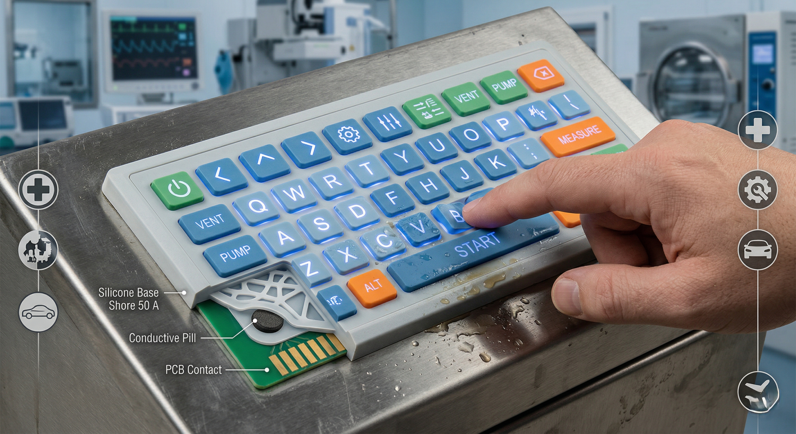 How to Design Custom Silicone Rubber Keypads for Devices？