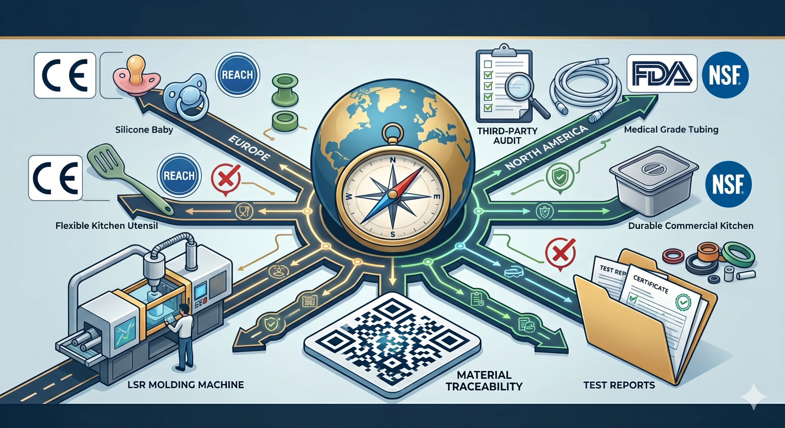 How to Ensure Silicone Products Compliance for Global Markets？