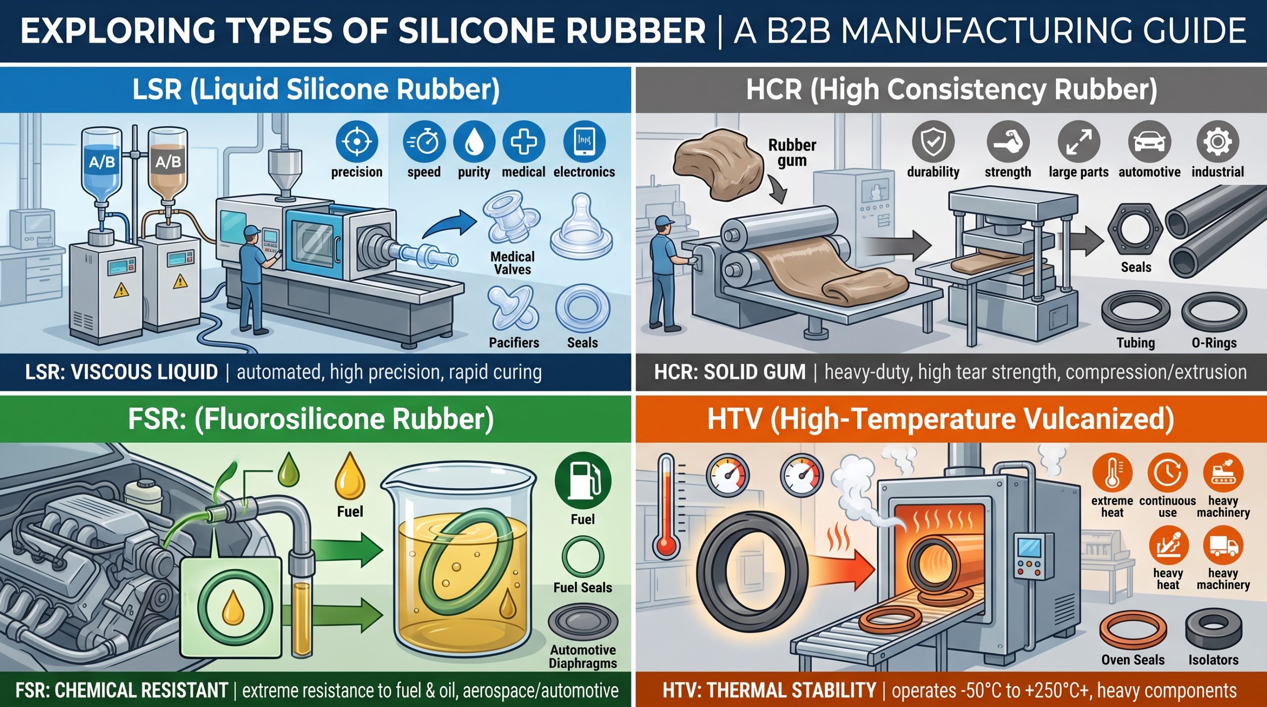 How to Choose Between the Different Types of Silicone Rubber？