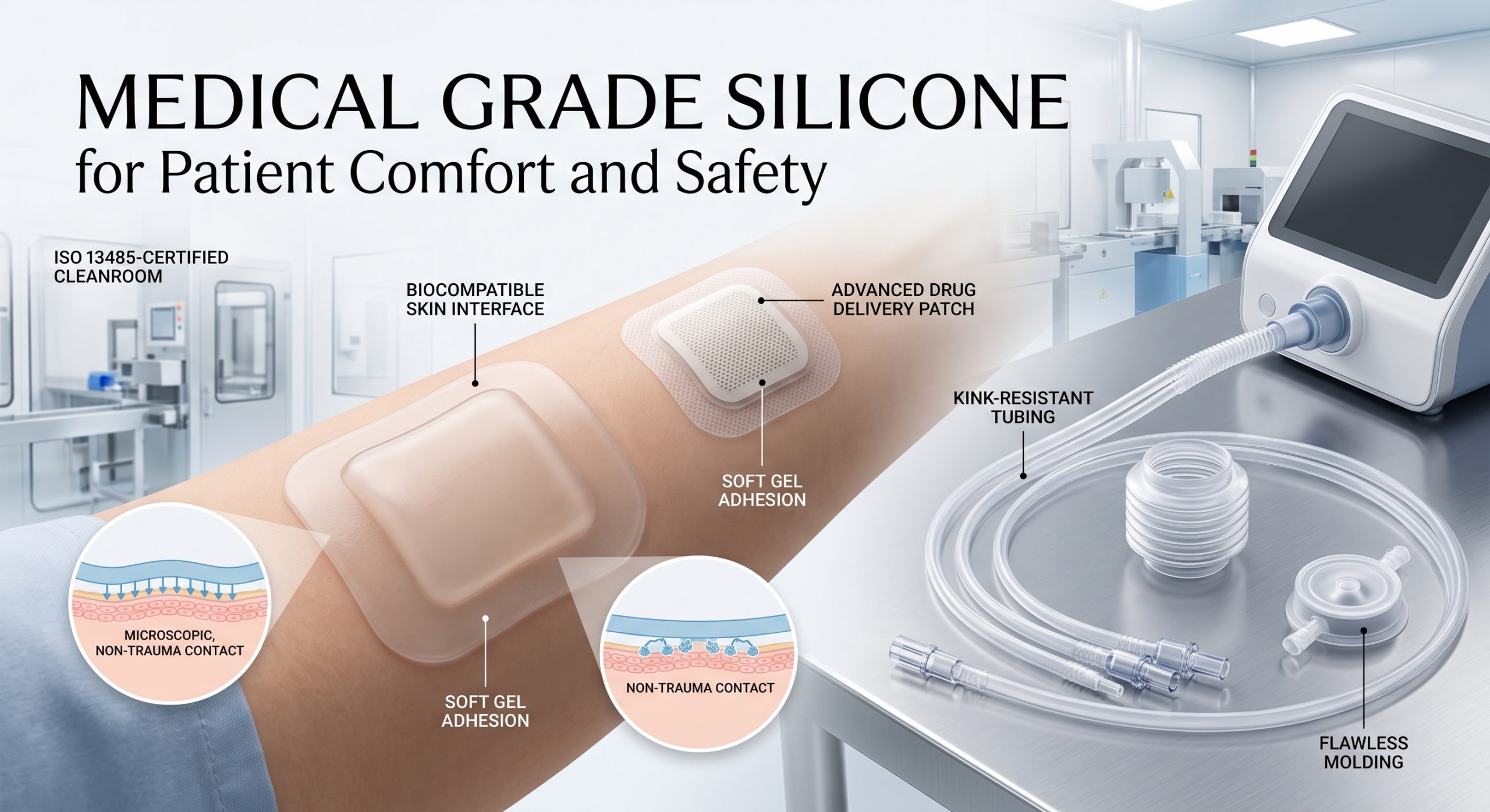 Silicones in medicine: comfort and safety for patients